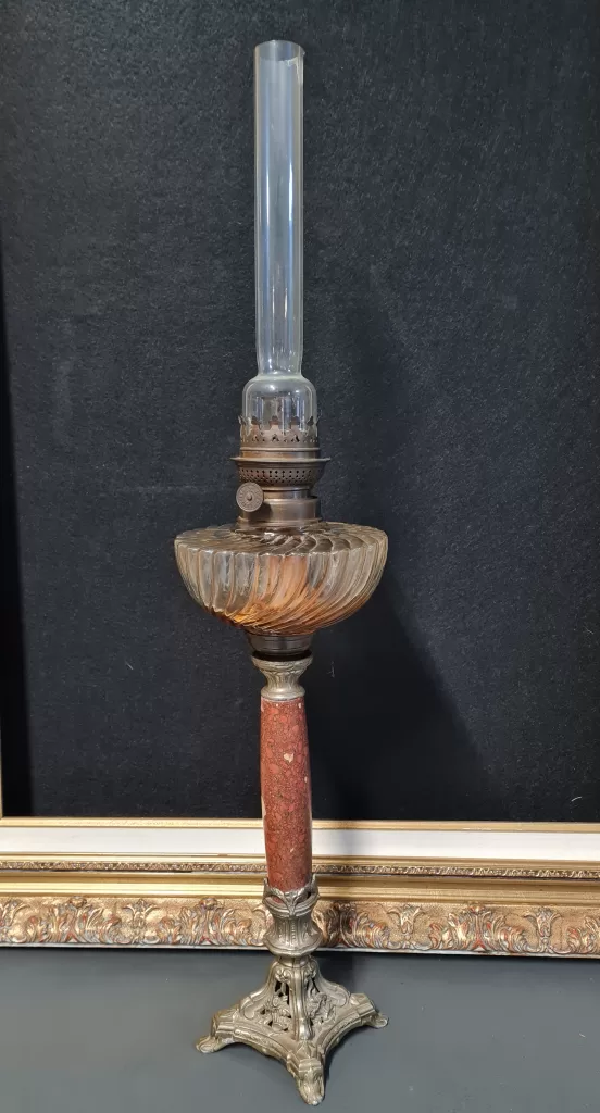Lampe à Pétrole Ancienne Matador 15 - Avec Abat-jour Verre, Fonctionnelle, état Original