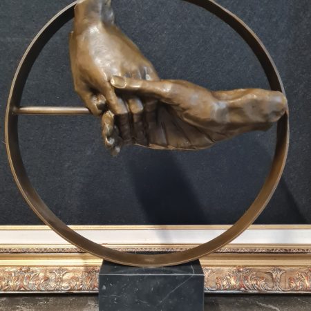 Sculpture en bronze "SOLIDAIRES"